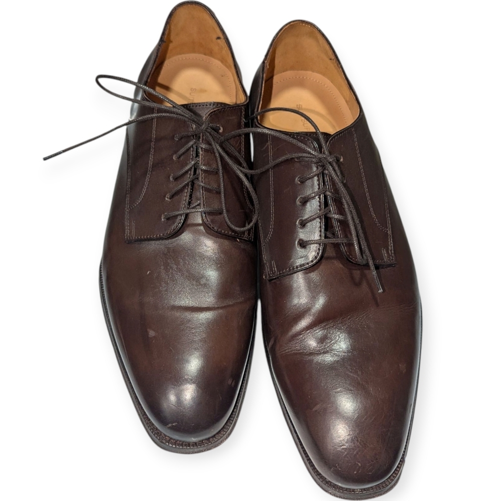 SUITSUPPLY Men Formal Shoes 10.5 EU 43.5 Brown Genuine Leather Low-Top Office